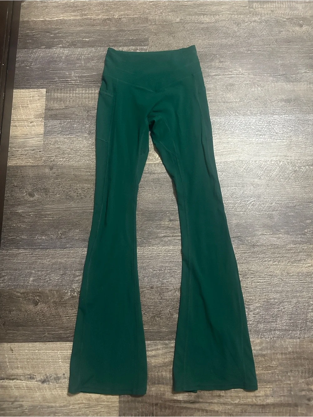 Free People Forest Green Bootcut Flare Pants
